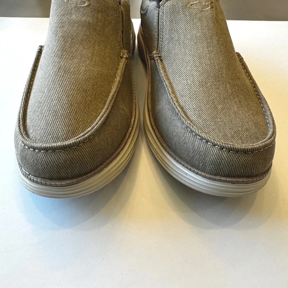 Concept 3 by Skechers Men 7‎ Tan Khaki Slip On Loafer Memory Foam Sneaker Casual